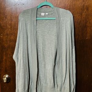 GAP Green Cardigan Sweater Soft Knit Relaxed Fit